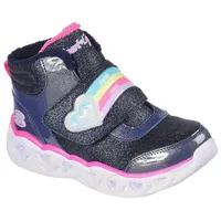 SKECHERS Heart Lights - Brilliant Rainbow - Navy /