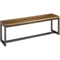 KADIMA DESIGN Vintage Esszimmerbank im Mangoholz-Stil, Metallgestell, Stabil &
