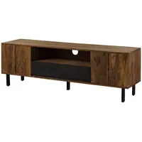 MASSIVMOEBEL24.DE TV-Board Sheesham 185x45x60 natur unbehandelt LICHTENBERG #117 -