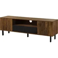 Massivmoebel24 Lichtenberg TV-Lowboard 185x45x60 cm Natur/Massivholz