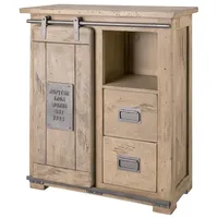 MASSIVMOEBEL24.DE Kommode Mango 75x36x90 whitewash lackiert RAILWAY #353