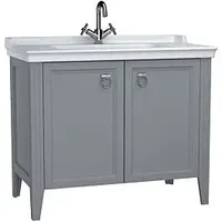 Vitra Valarte Waschtischkombination 99,5 cm, 2 Türen, Korpus grau