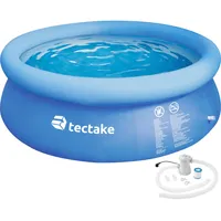 Tectake tectake® Swimming Pool, rund, schneller Auf- und Abbau,