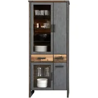 Trendteam Vitrine PRIME, Old Wood Dekor - Matera Dekor