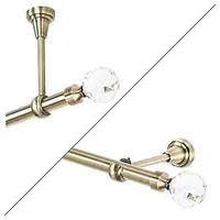 MDEKOR Gardinenstange 200 cm Gold 1-läufig, stabile Vorhangstange mit