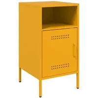 VidaXL Nachttisch Senfgelb 36x39x68 cm Stahl