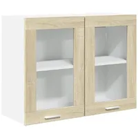 VidaXL Hängeglasschrank Sonoma-Eiche 80x31x60 cm Holzwerkstoff