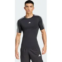 Adidas TECHFIT Compression Training 3-Streifen T-Shirt Black M