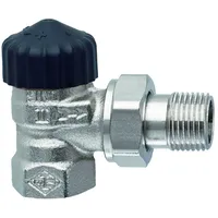 HEIMEIER Thermostat-Ventilunterteil Standard, Eckform, DN 32, vernickelt