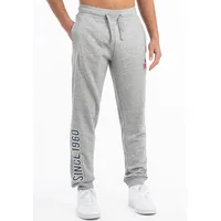 Lonsdale Herren Jogginghose Normale Passform VIRKIE, Marl Grey/Navy/Red, S,