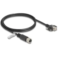 DeLock M12 Kabel D-kodiert 4 Pin Buchse zu RJ45