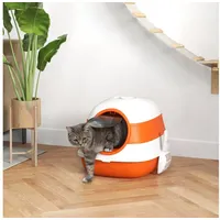 PawHut Katzentoilette mit Deckel und Streuschaufel,