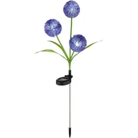 GLOBO LED Pusteblume lila, Edelstahl Kunststoff, neutralweiß, DxH 23x75