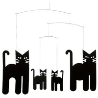 Flensted Mobiles Flensted Mobile Cats Black