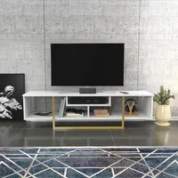 Skye Decor Hanah Home Glam TV Stand, White Gold,