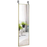 Goplus Wandspiegel 37x120 cm, Ganzkörperspiegel mit höhenverstellbaren Haken, Türspiegel