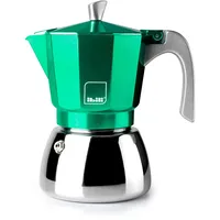 Ibili Elba Green Espressomaschine, 12 Tassen, 600 ml, Aluminiumguss,