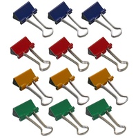 Wedo 642151999 Foldback Klammern, 12 Stück im Beutel, lackiertes