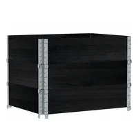 VidaXL Blumentopf Pflanzkasten Schwarz 80x60 cm Massivholz Kiefer (1