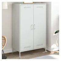 VidaXL Highboard Weiß 68x39x113 cm Stahl