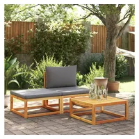 VidaXL Garten-Sofagarnitur 3-tlg. braun