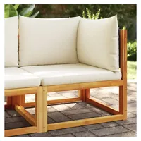 VidaXL Garten-Ecksofa mit Kissen Massivholz Akazie -