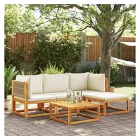 VidaXL Garten-Sofagarnitur 5-tlg. braun