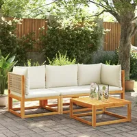 VidaXL Garten-Ecksofa mit Kissen Massivholz Akazie