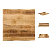VidaXL Tischplatte mit Baumkante 40x40x2,5 cm Raues Mango Massivholz