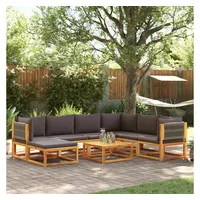 VidaXL Garten-Sofagarnitur 8-tlg. braun