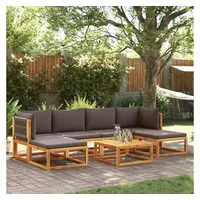 VidaXL Garten-Sofagarnitur 7-tlg. braun