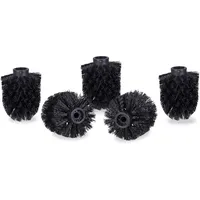 Relaxdays Bürstenkopf Ersatz Schwarz 5er Set
