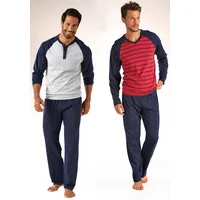 LE JOGGER Pyjama LE JOGGER, Herren, Gr. 60/62, rot
