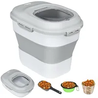 PawHut Hundefutter 25 L Zusammenklappbar mit Messbecher,