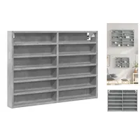 VidaXL Vitrinenschrank Betongrau 80x8,5x58 cm Holzwerkstoff