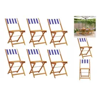 VidaXL Gartenstuhl 47 x 52,5 x 80 cm blau/weiß