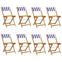 VidaXL Gartenstuhl 52,5 x 47 x 80 cm blau/weiß