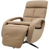 Mendler Relaxsessel HWC-L11 Voll-Leder taupe