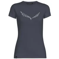 Salewa Solidlogo Dri-realease Kurzarm-t-shirt - Premium Navy Melange -