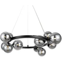 Maytoni Pendelleuchte Schwarz, Metall, Glas, 25x137x67 cm beliebig kürzbar,