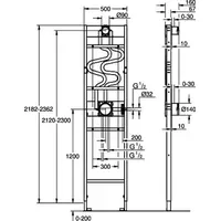 Grohe Duschrahmen Rapido Element für Duo Brausen Unterputz-Installation, -