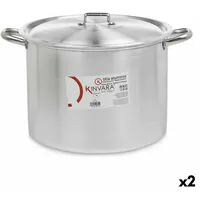 Kinvara Kochtopf mit Deckel Ø 36 cm Silberfarben Aluminium
