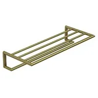 Kludi VELA R Handtuchablage mit Badetuchhalter Brushed Gold