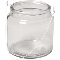 Rayher Windlicht transparent mit Henkel 10 cm