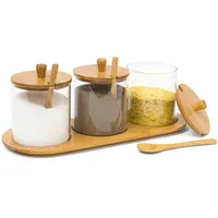 Relaxdays Vorratsdosen-Set JIAO transparent, 1 Set