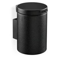 Relaxdays Kosmetikeimer Wandmontage, 3 Liter, Absenkautomatik, Inneneimer, Metall, runder