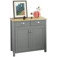 SoBuy Sideboard Kommode Küchenschrank Flurschrank Grau FSB25-HG
