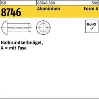 Reyher ISO 8746 Halbrundkerbnägel, mit Fase Leichtmetall 2 x