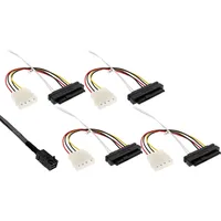 InLine Mini SAS HD Kabel, SFF-8643 zu 4x SFF-8482
