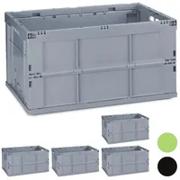 Relaxdays 5 x Klappbox stabil